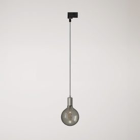 Industrial pendant lamp with textile cables and rail adapter