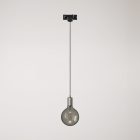Industrial pendant lamp with textile cables and rail adapter