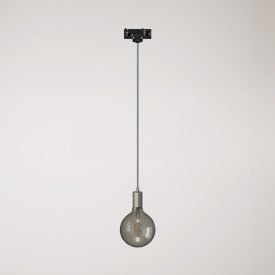 Industrial pendant lamp with textile cables and rail adapter