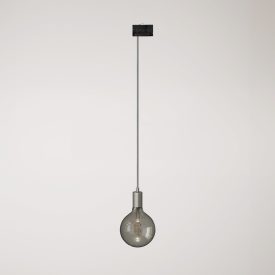 Industrial pendant lamp with textile cables and rail adapter
