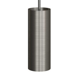   Suspended lamp with textile cable, Tub-E14 lampshade and metal details