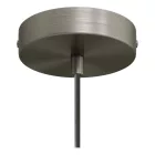 Suspended lamp with textile cable, Tub-E14 lampshade and metal details
