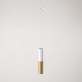 Track-mounted pendant lamp Tub-E14 with double shade