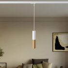 Track-mounted pendant lamp Tub-E14 with double shade