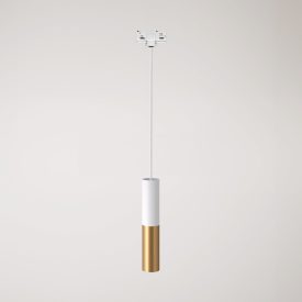 Track-mounted pendant lamp Tub-E14 with double shade