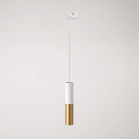 Track-mounted pendant lamp Tub-E14 with double shade