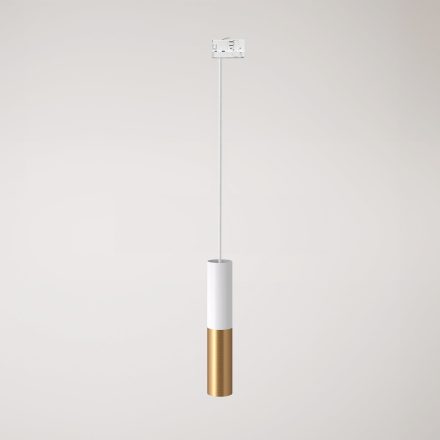 Track-mounted pendant lamp Tub-E14 with double shade