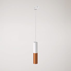 Track-mounted pendant lamp Tub-E14 with double shade