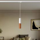 Track-mounted pendant lamp Tub-E14 with double shade