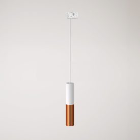 Track-mounted pendant lamp Tub-E14 with double shade