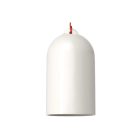 Suspended lamp with textile cable and Bell XL ceramic lampshade - Made in Italy - Bulb included