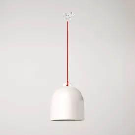Track-mounted lamp Campana M with ceramic shade