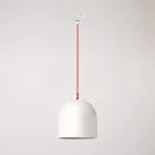 Track-mounted lamp Campana M with ceramic shade