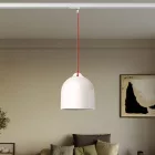 Track-mounted lamp Campana M with ceramic shade