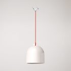 Track-mounted lamp Campana M with ceramic shade