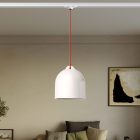 Track-mounted lamp Campana M with ceramic shade