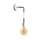 Fermaluce Metal wall lamp with curved extension and suspended lamp holder