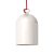 Suspended lamp with textile cable and lampshade Mini Bell XS ceramic lampshade - Made in Italy - Bulb included