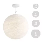 Suspended lamp with spherical lampshade