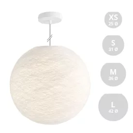 Suspended lamp with spherical lampshade