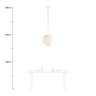 Suspended lamp with spherical lampshade