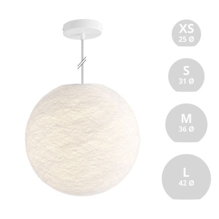 Suspended lamp with spherical lampshade