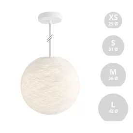 Suspended lamp with spherical lampshade