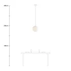 Suspended lamp with spherical lampshade