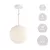 Suspended lamp with spherical lampshade
