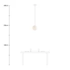 Suspended lamp with spherical lampshade