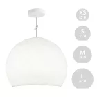 Suspended lamp with dome lampshade