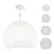 Suspended lamp with dome lampshade