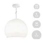 Suspended lamp with dome lampshade