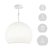 Suspended lamp with dome lampshade