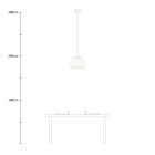 Suspended lamp with dome lampshade