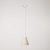 Track-mounted pendant lamp with conical wooden shade