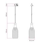 Suspended lamp Magnum bottle with shade for rail