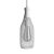  Hanging lamp with textile cable, Magnum bottle lampshade and metal details - Made in Italy - With bulb