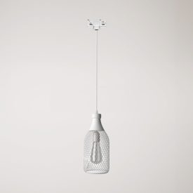 Suspended lamp Jéroboam bottle with shade on rail