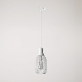 Suspended lamp Jéroboam bottle with shade on rail