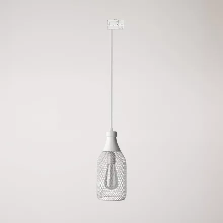 Suspended lamp Jéroboam bottle with shade on rail