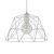 Suspended lamp with textile cable, dome lampshade and metal details - Made in Italy - Bulb included