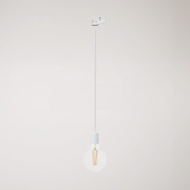 Ceiling lamp with metal rail