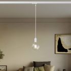 Ceiling lamp with metal rail