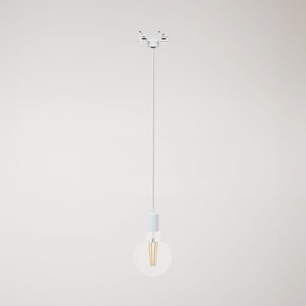 Ceiling lamp with metal rail