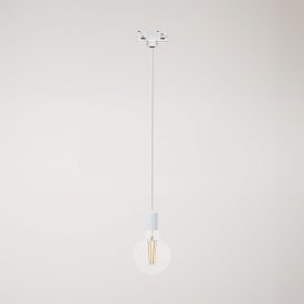 Ceiling lamp with metal rail