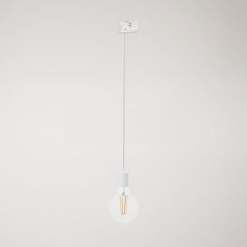 Ceiling lamp with metal rail