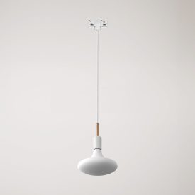 Rail-mounted pendant lamp with 7 cm cable clamp