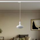 Rail-mounted pendant lamp with 7 cm cable clamp