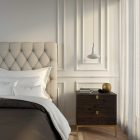 Suspended lamp with textile cable, metal details and 7 cm cable clamp - Made in Italy - Bulb included